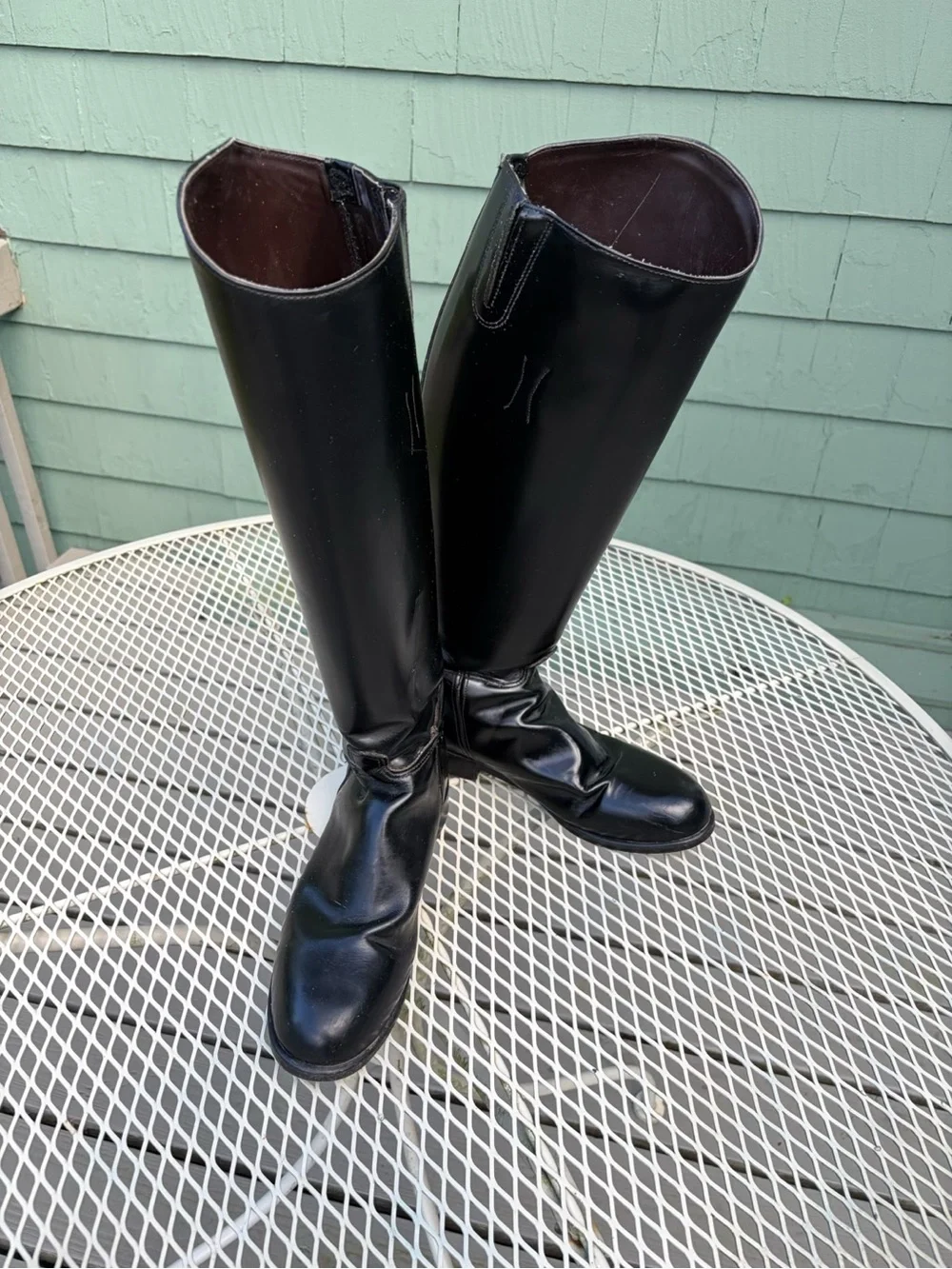 Devon-Aire Tall Riding Boots Women’s 10W Black Equestrian Boots Leather